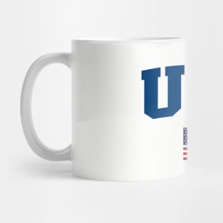 USA Star United States of America with the flag below the text word Mug